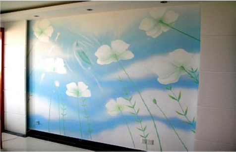 城步画墙绘怎么画好白云的蓬松感？