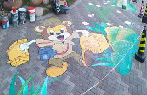 城步夏季画地面彩绘会遇到的问题