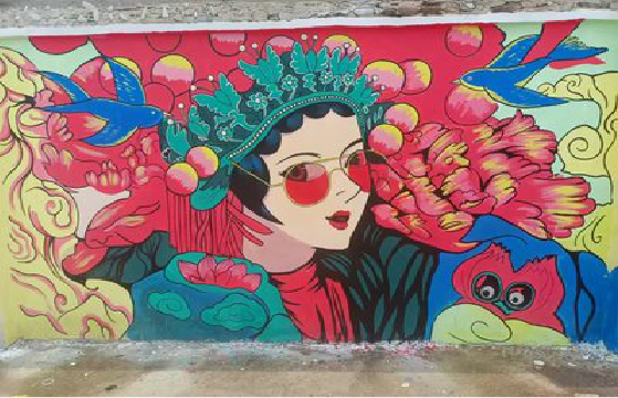 城步墙体彩绘-网红墙