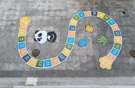 城步地面游戏彩绘