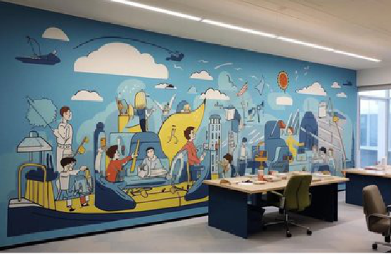 城步办公室墙绘的特点。