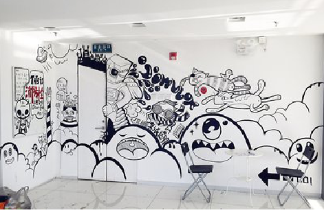 城步手绘墙并非传统涂鸦。